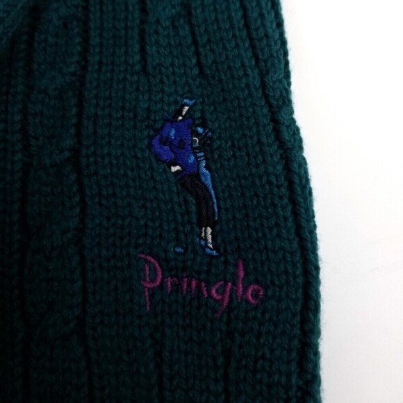 Pringle of Scotland Sports 100% Lambswool Knit Sweater Vintage Chain Link Crew - Picture 5 of 7
